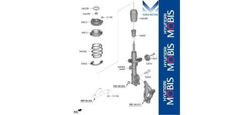mobis front shock absorber hyundai santa fe tm 2020-23